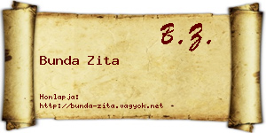 Bunda Zita névjegykártya
