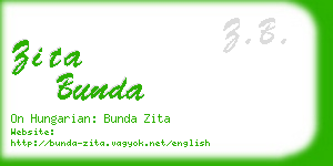 zita bunda business card